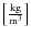 $\left[\frac{\rm kg}{\rm m^{3}}\right]$
