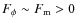 $F_\phi \sim F_{\rm m} >0$