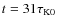 $t=31 \tau _{\rm K0}$