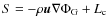 $S=-\rho\vec{u} \nabla \Phi_{\rm G} + L_{\rm c}$