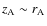 $z_{\rm A} \sim r_{\rm A}$