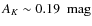 $A_K \sim 0.19~
\mbox{ mag}$