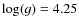 $\log(g)=4.25$