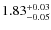 $1.83^{\rm +0.03}_{-0.05}$