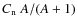$C_{\rm n}~A/(A+1)$