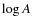 $\log A$