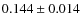 $0.144 \pm 0.014$