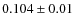 $0.104 \pm 0.01$