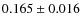 $0.165 \pm 0.016$