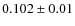 $0.102 \pm 0.01$