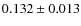 $0.132 \pm 0.013$