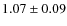 $1.07 \pm 0.09$