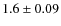 $1.6 \pm 0.09$