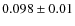 $0.098 \pm 0.01$