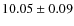 $10.05 \pm 0.09$