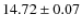 $14.72 \pm 0.07$