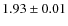 $1.93 \pm 0.01$
