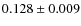 $0.128 \pm 0.009$