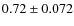 $0.72 \pm 0.072$