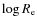$\log{R_{\rm e}}$