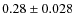 $0.28 \pm 0.028$