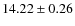 $14.22 \pm 0.26$