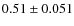 $0.51 \pm 0.051$