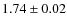 $1.74 \pm 0.02$