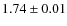 $1.74 \pm 0.01$