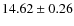 $14.62 \pm 0.26$