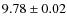 $9.78 \pm 0.02$