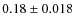 $0.18 \pm 0.018$