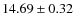 $14.69 \pm 0.32$