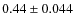 $0.44 \pm 0.044$