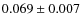 $0.069 \pm 0.007$