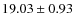 $19.03 \pm 0.93$