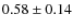 $0.58 \pm 0.14$
