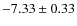 $-7.33 \pm 0.33$