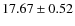 $17.67 \pm 0.52$