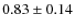 $0.83 \pm 0.14$