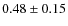 $0.48 \pm 0.15$