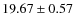 $19.67 \pm 0.57$