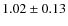$1.02 \pm 0.13$