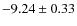 $-9.24 \pm 0.33$