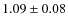 $1.09 \pm 0.08$