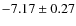 $-7.17 \pm 0.27$