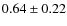 $0.64 \pm 0.22$