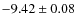 $-9.42 \pm 0.08$
