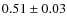 $0.51 \pm 0.03$