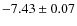 $-7.43 \pm 0.07$